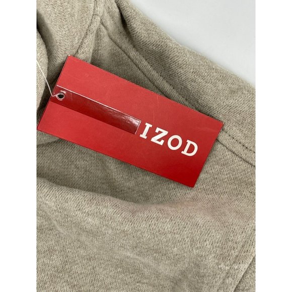 NWT Izod Full Zipper Sweatshirt Jacket Men's Sweat Shirt Size XL NEW Sandy Beige - Picture 6 of 11